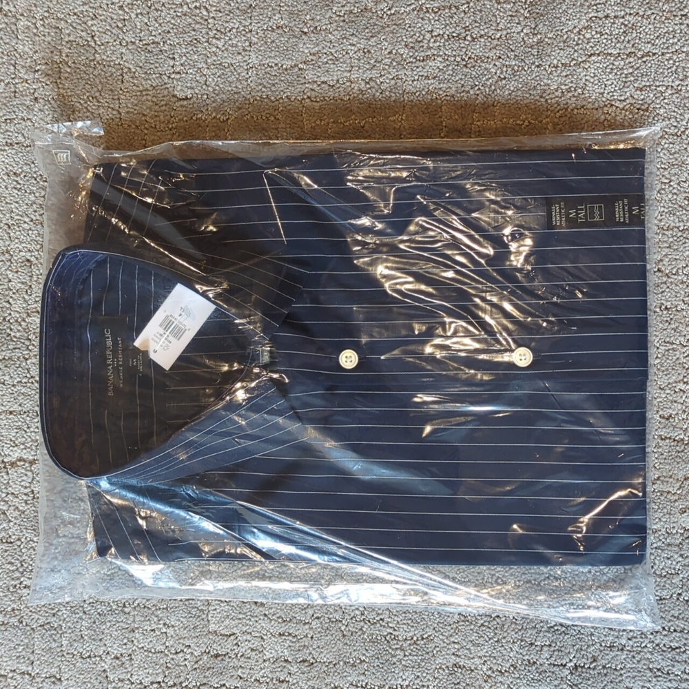 Banana Republic Athletic Fit Dress Shirt M Tall